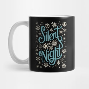 Silent Night - Cute Christmas Snowflakes Mug